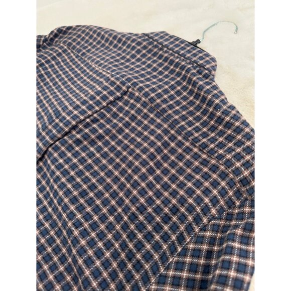 New Report Collection Men's Size L Soft Touch Flannel Blue Plaid Classic Fit - Picture 8 of 11